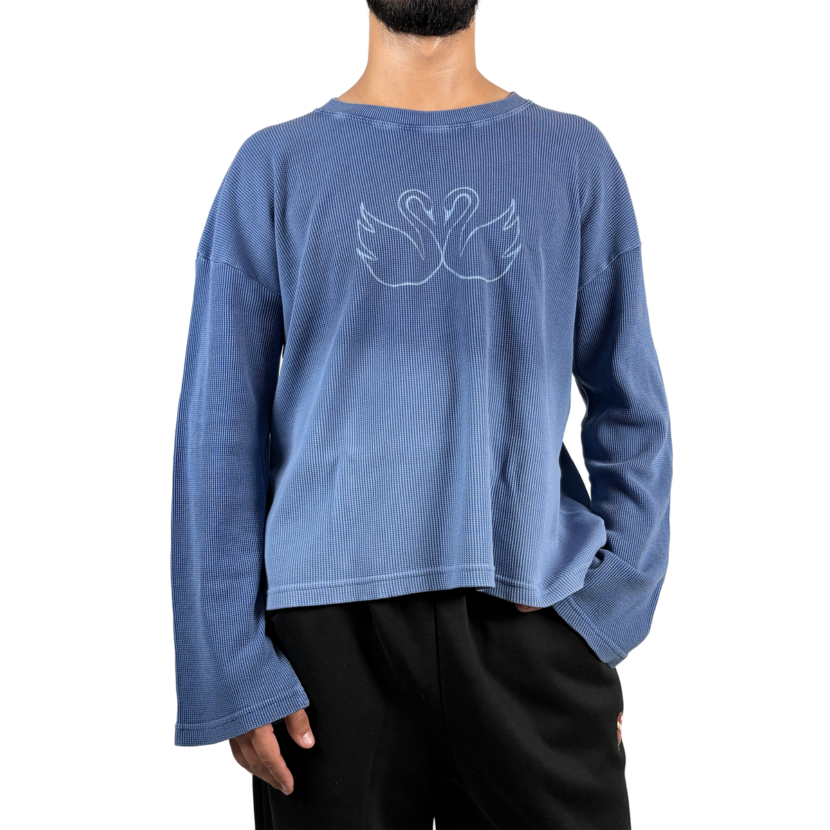 lost my mind waffle knit oversized long sleeve