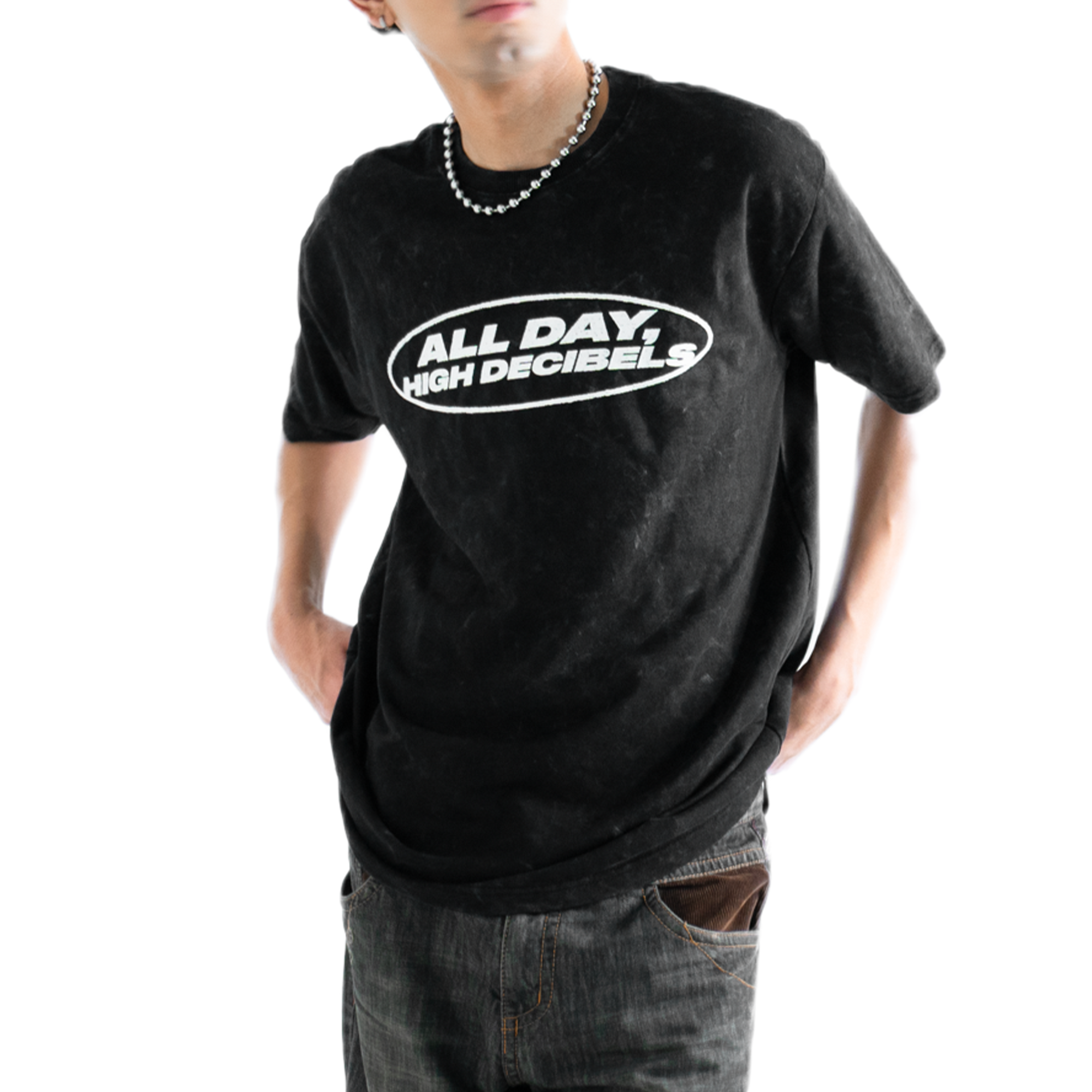 high decibels washed oversized tee