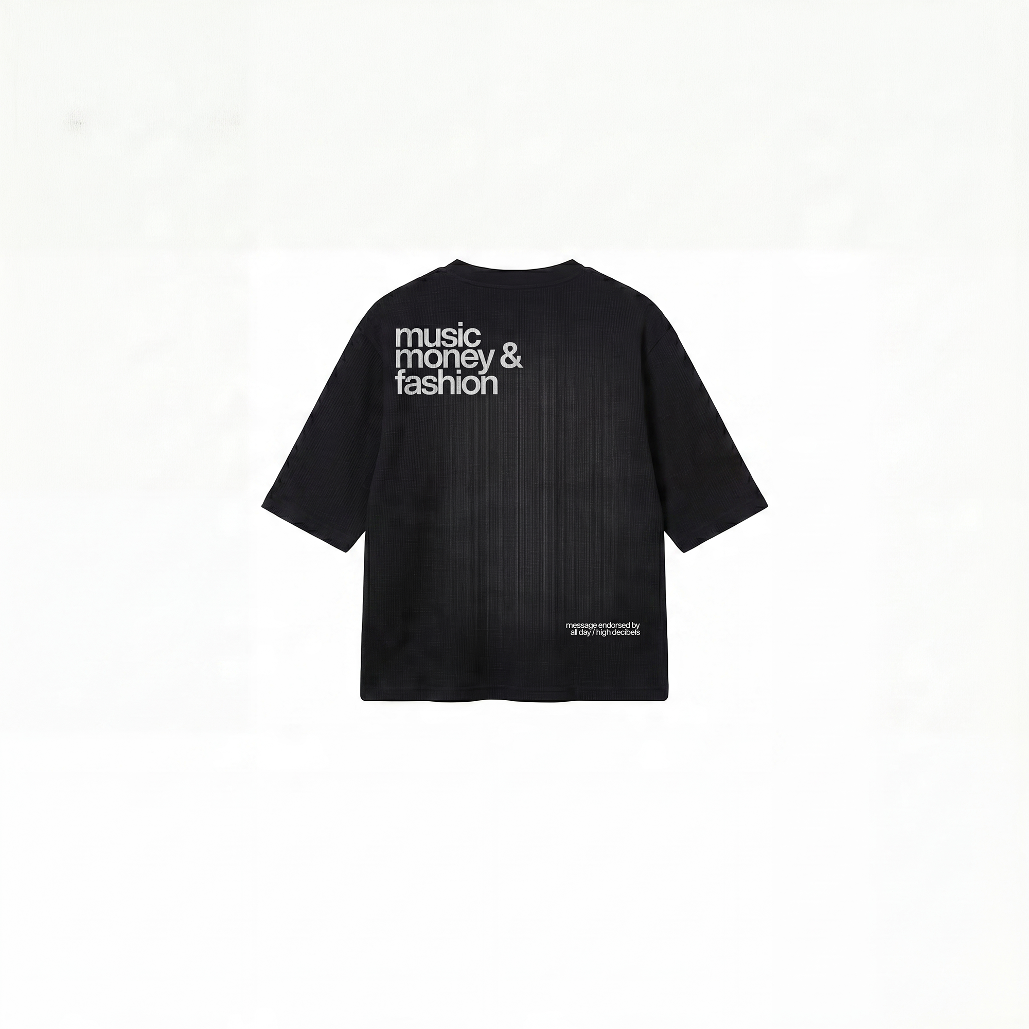 music money fashion waffle boxy tee