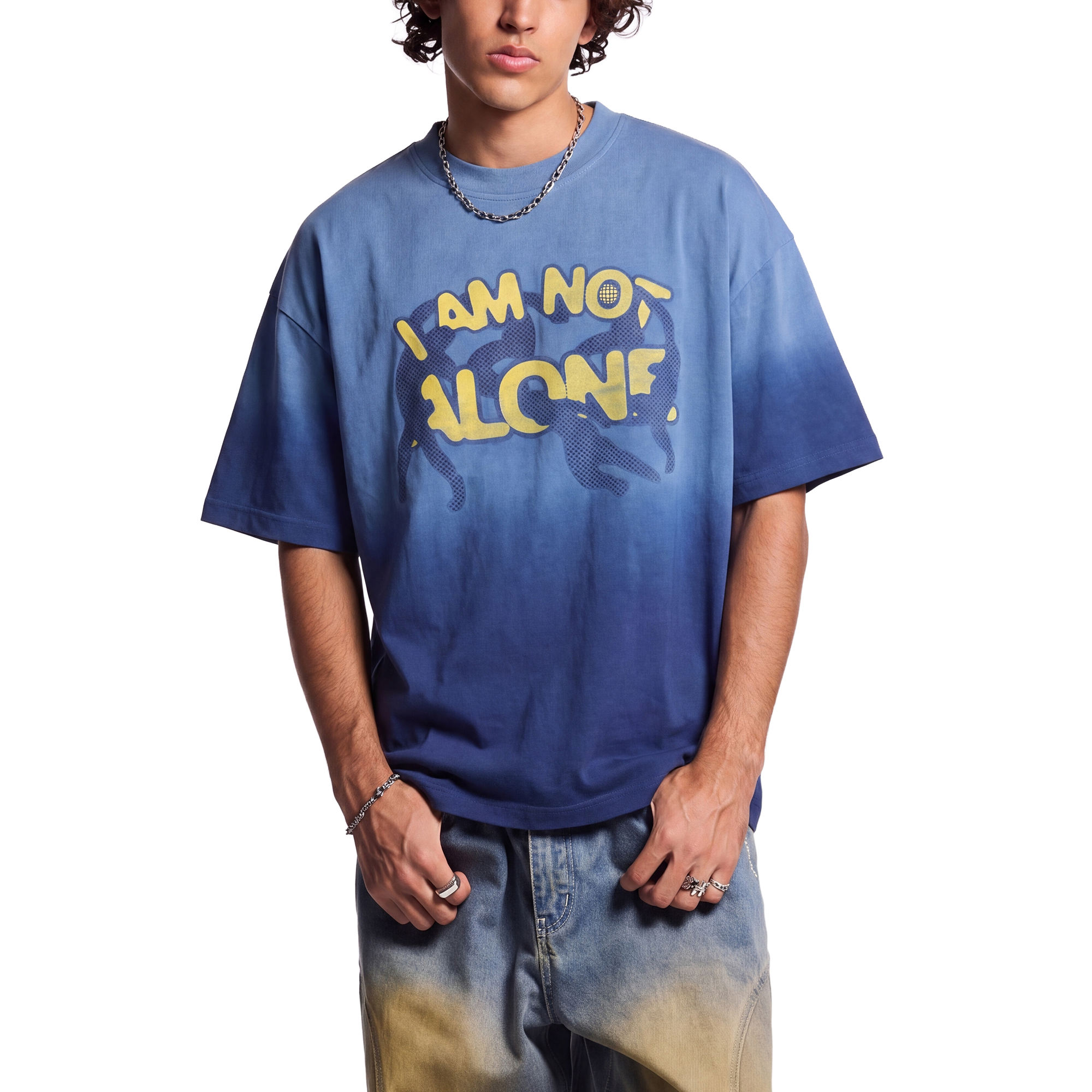 i'm not alone sunfade boxy tee