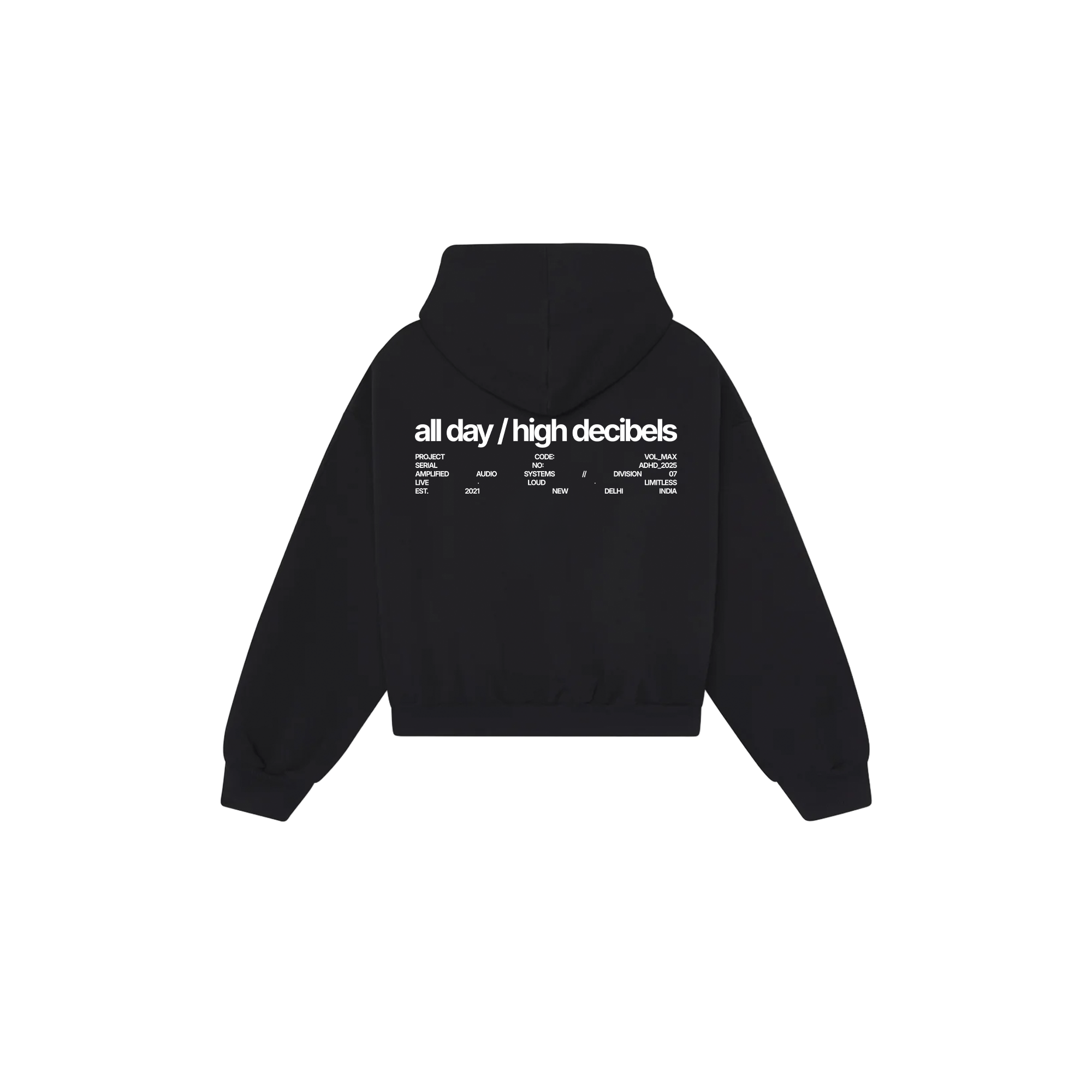 essential oversized hoodie - black