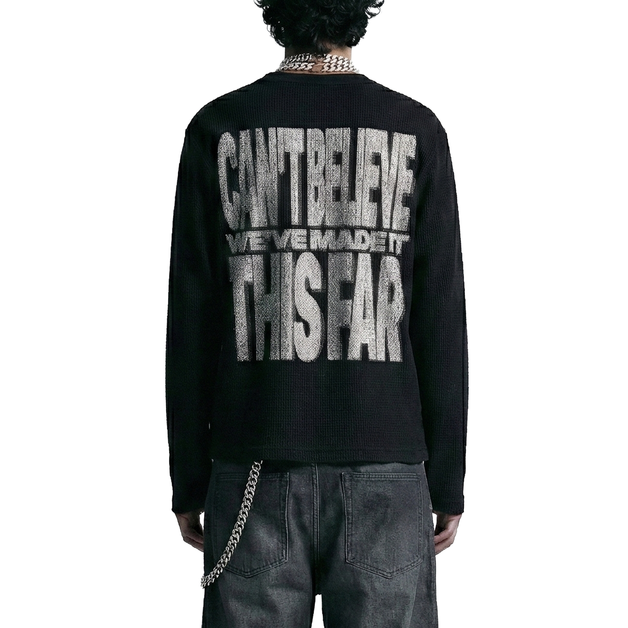 made it this far waffle oversized full sleeve