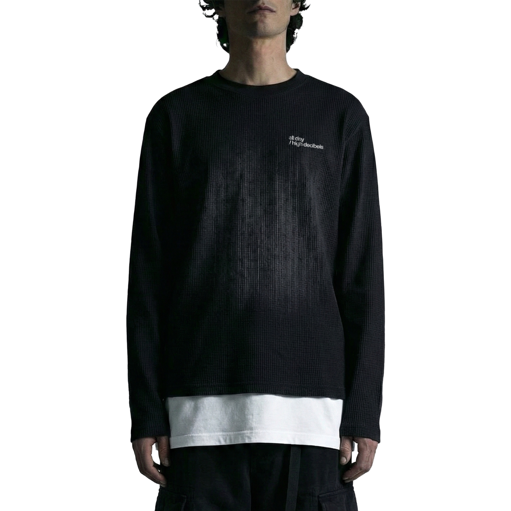 music money fashion waffle oversized full sleeve