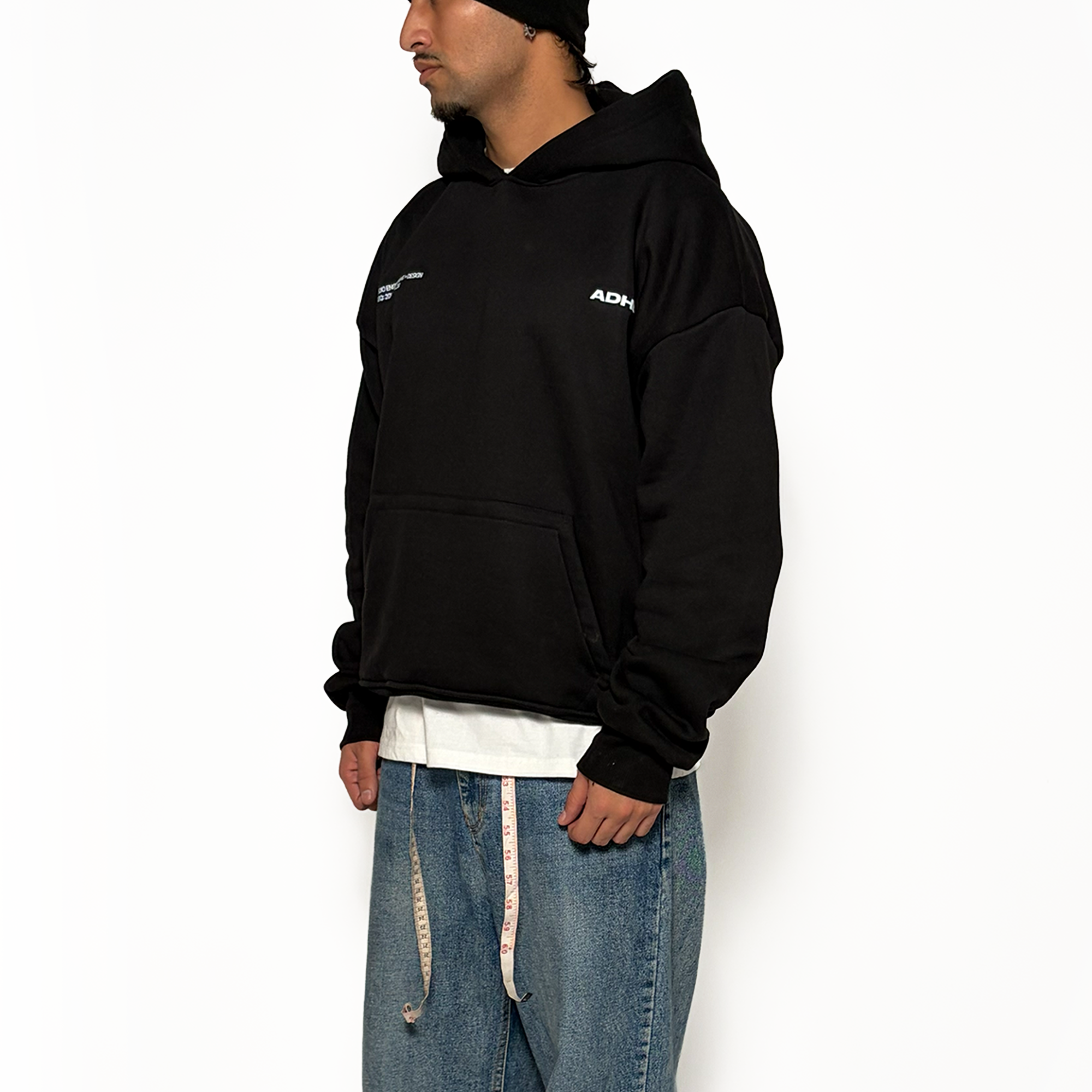 essential oversized hoodie - black