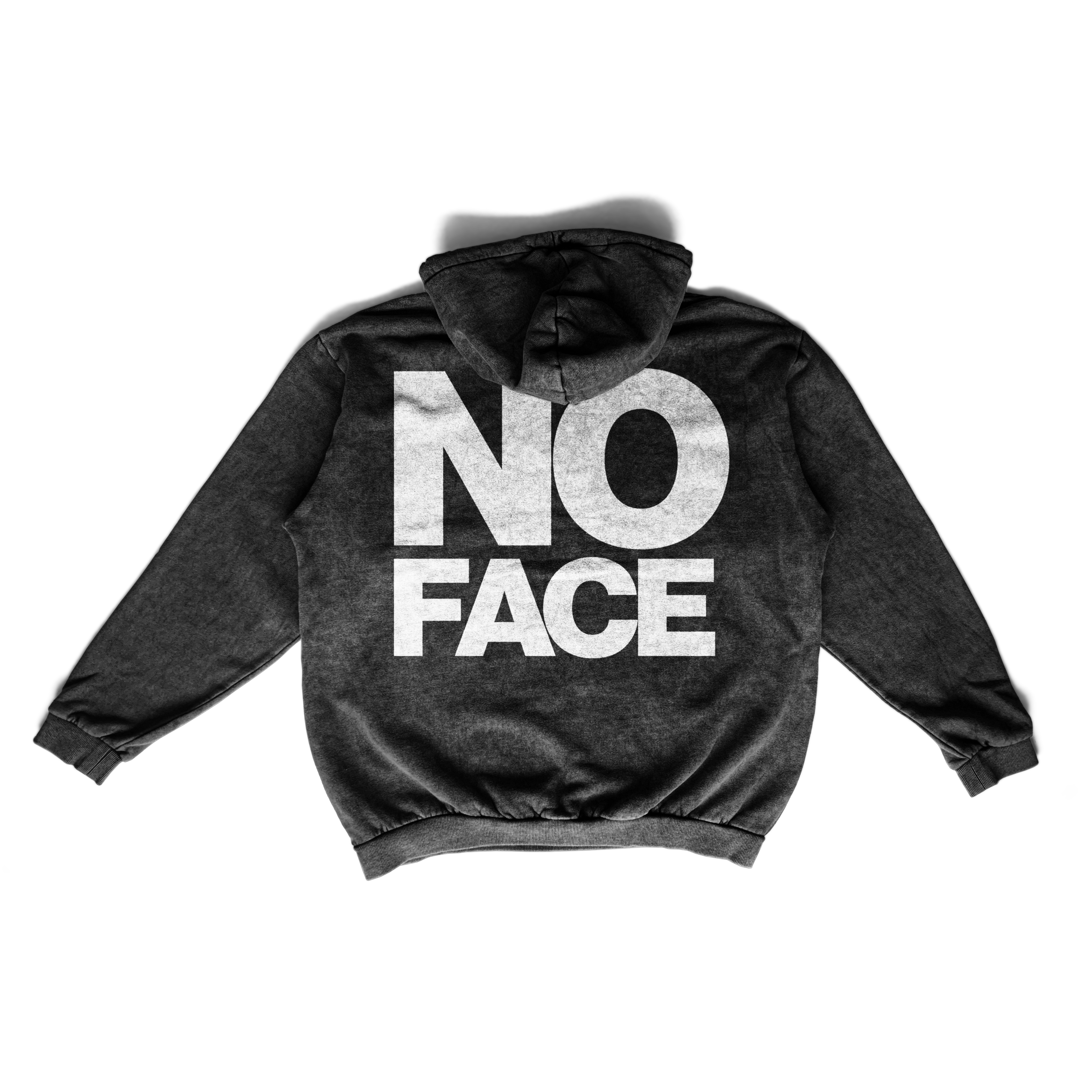 no face washed relaxed hoodie