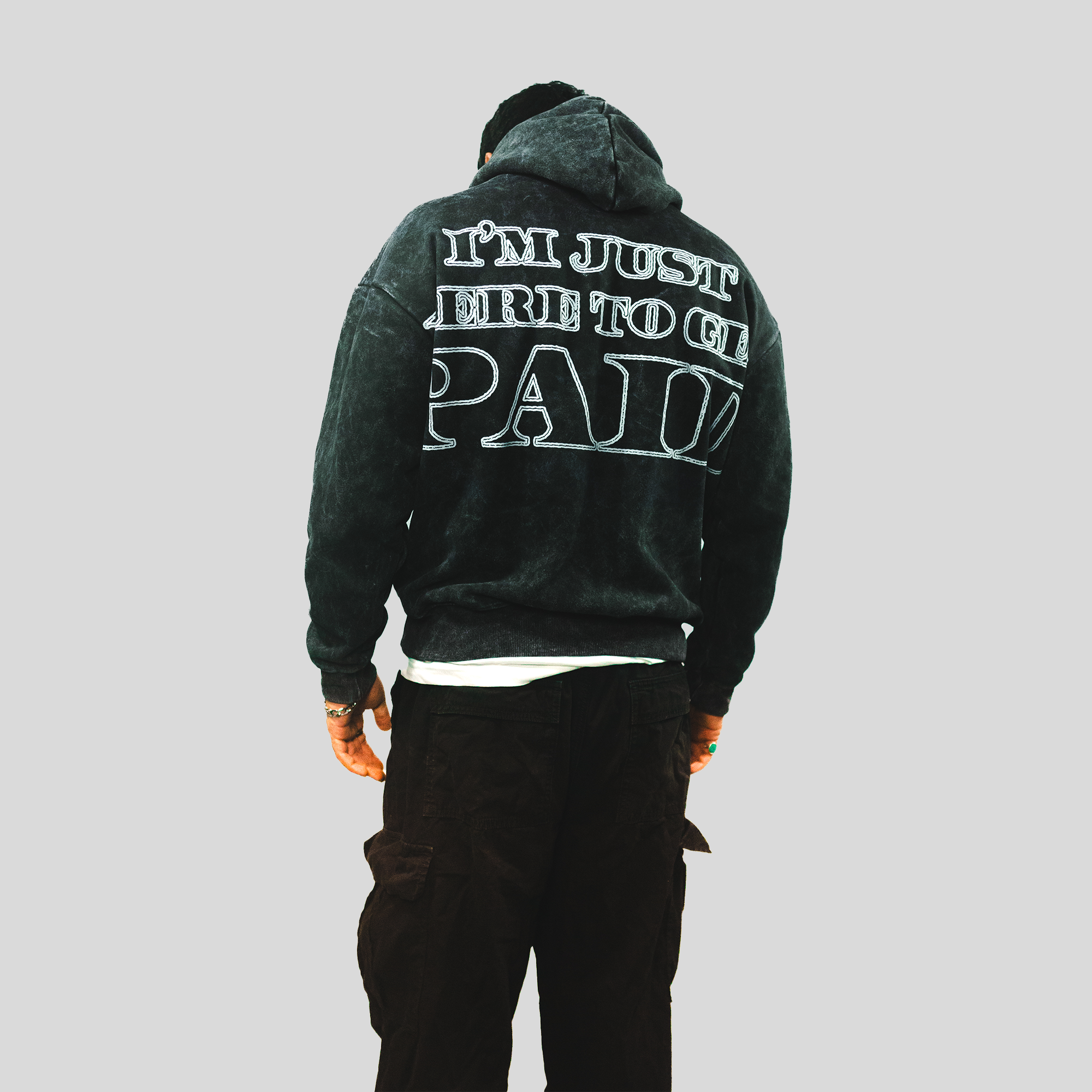 paid washed heavyweight oversized hoodie