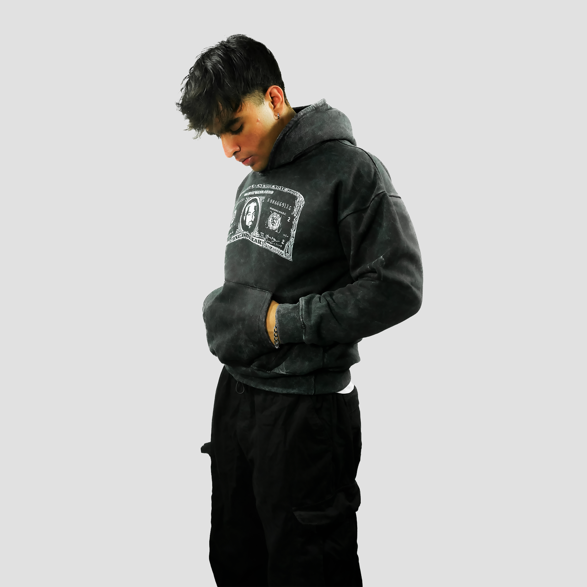 paid washed heavyweight oversized hoodie