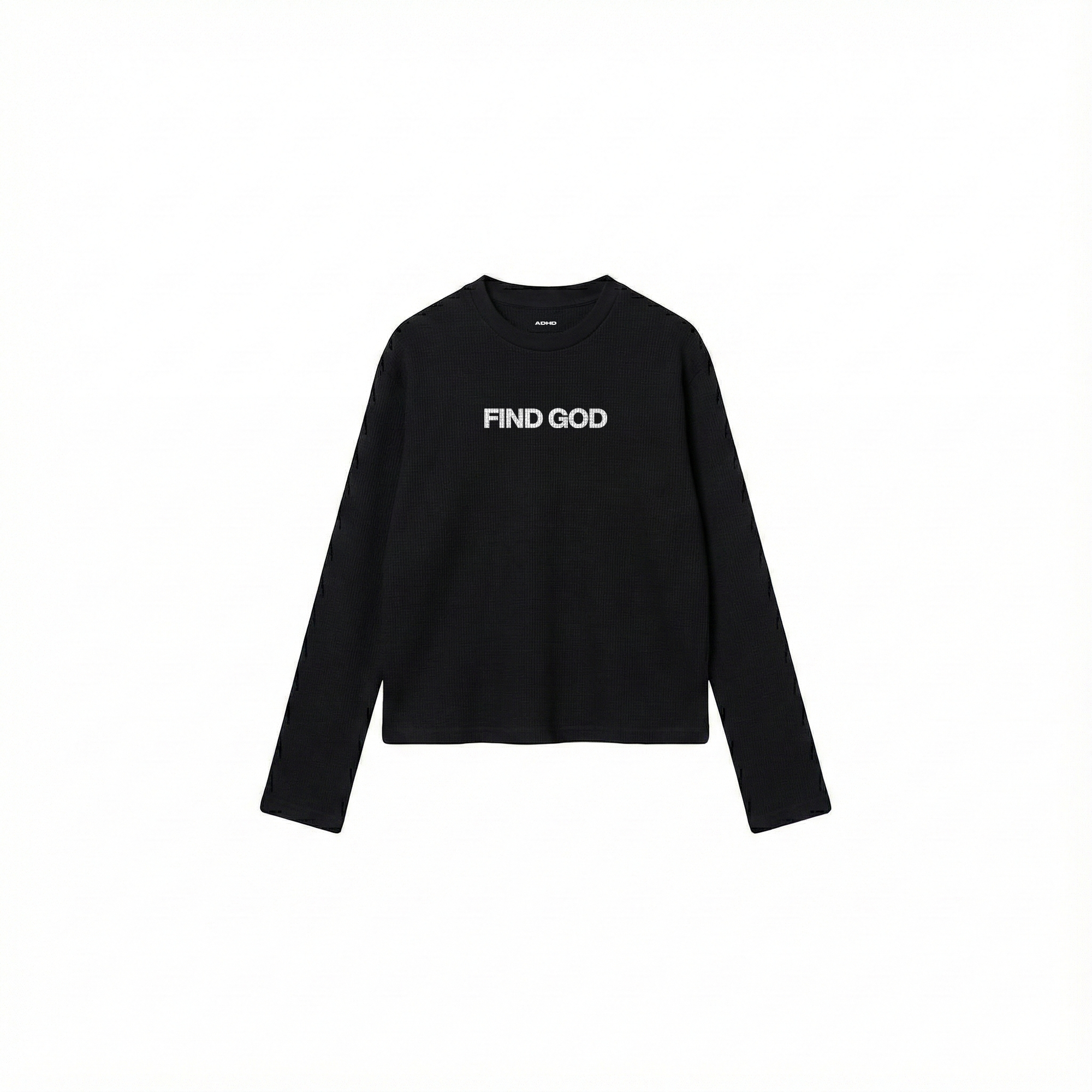 find god waffle oversized full sleeve