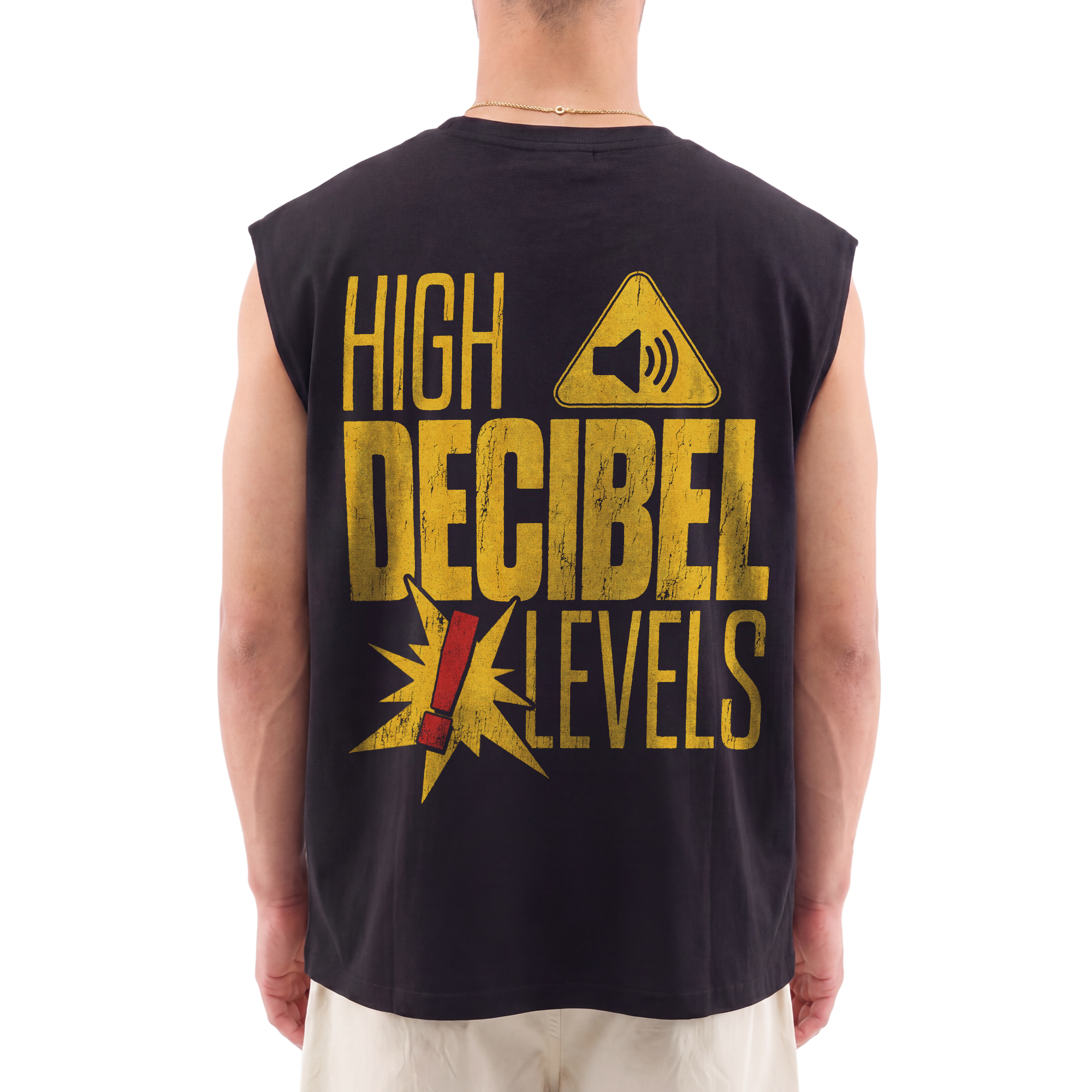 warning oversized vest