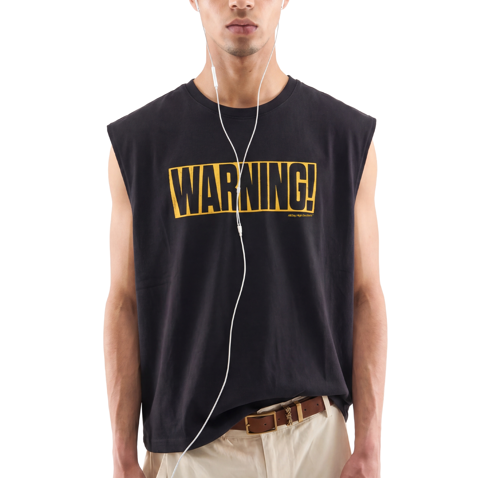 warning oversized vest