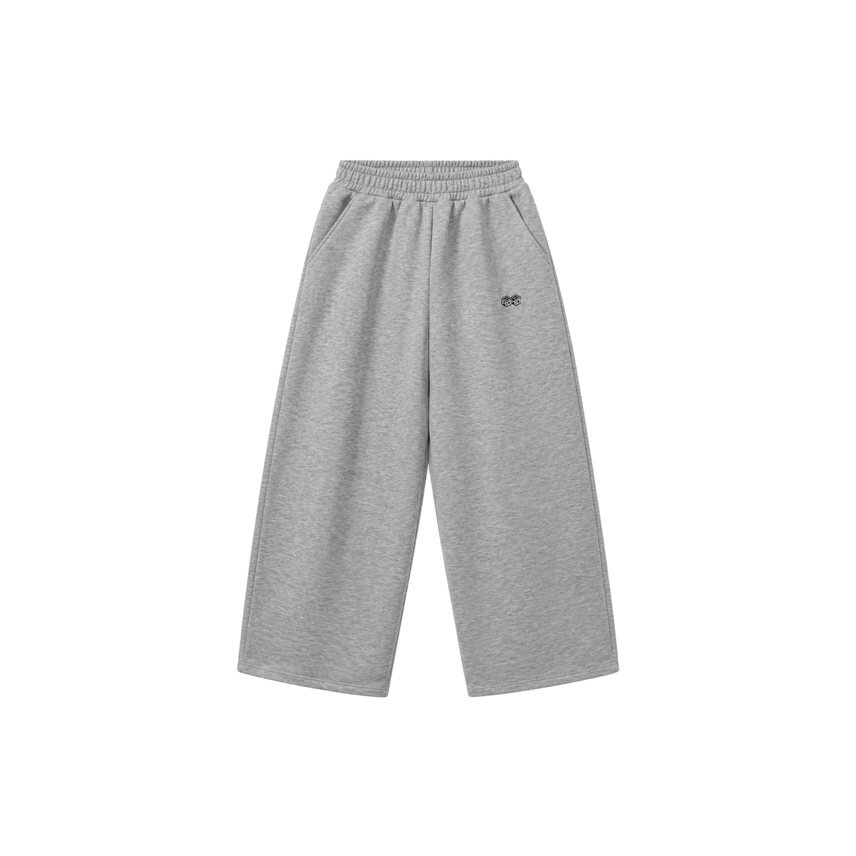 heather grey sweatpants, flat