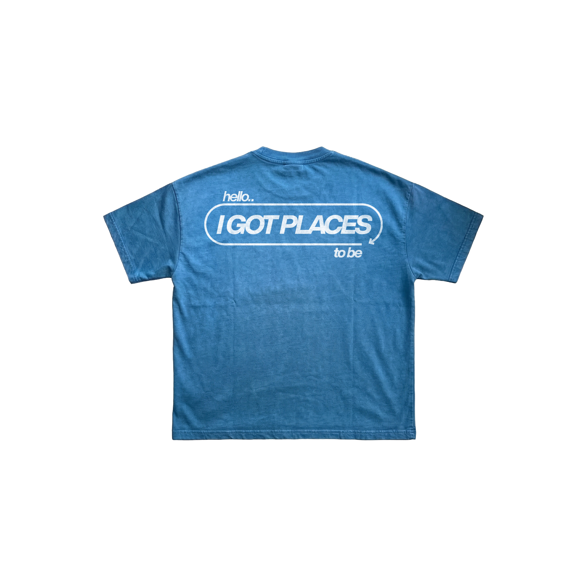 places to be denim wash boxy tee