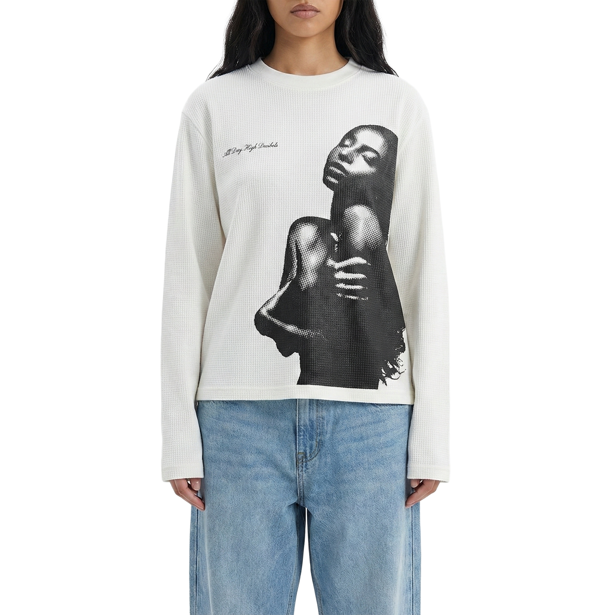 kiss of life waffle oversized full sleeve