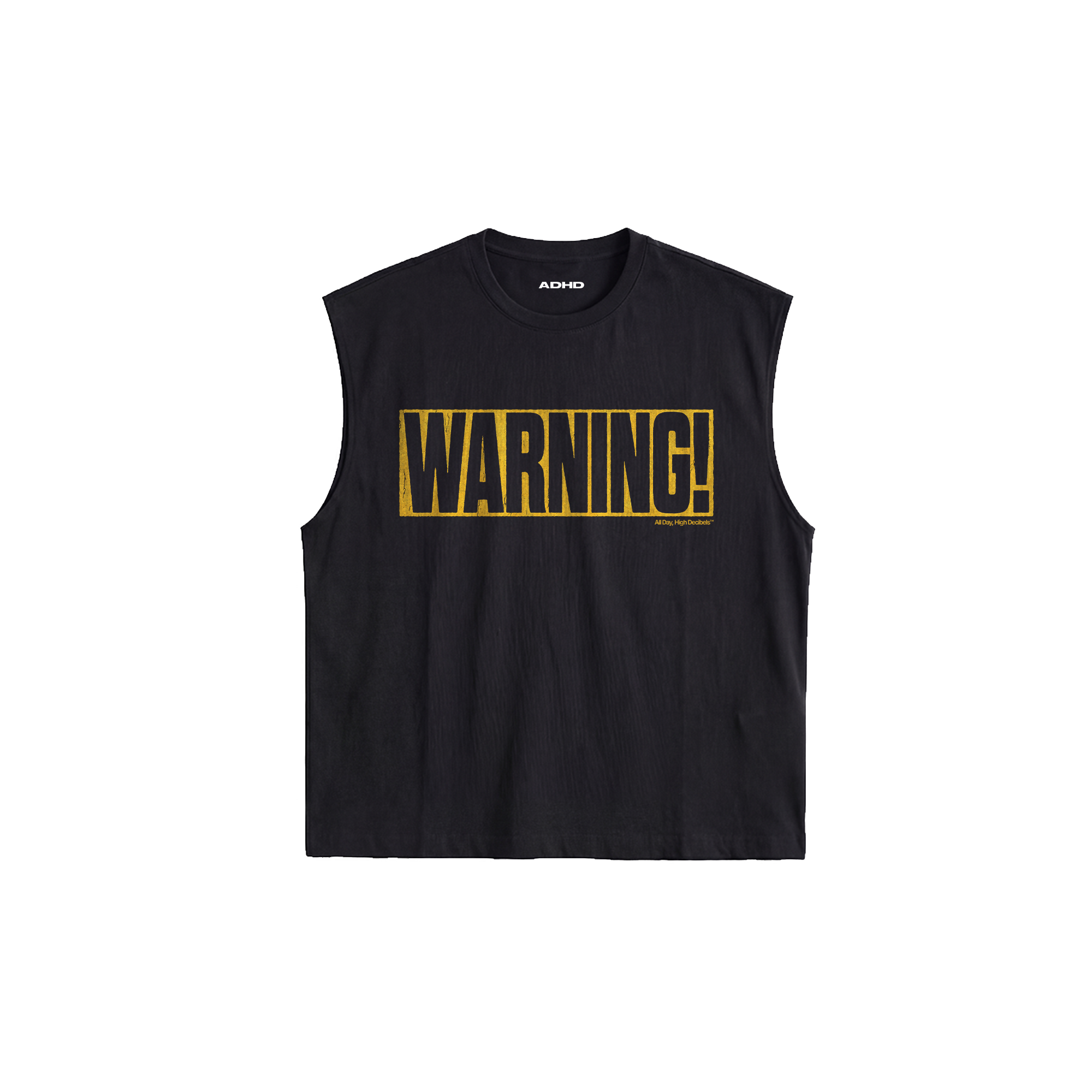 warning oversized vest