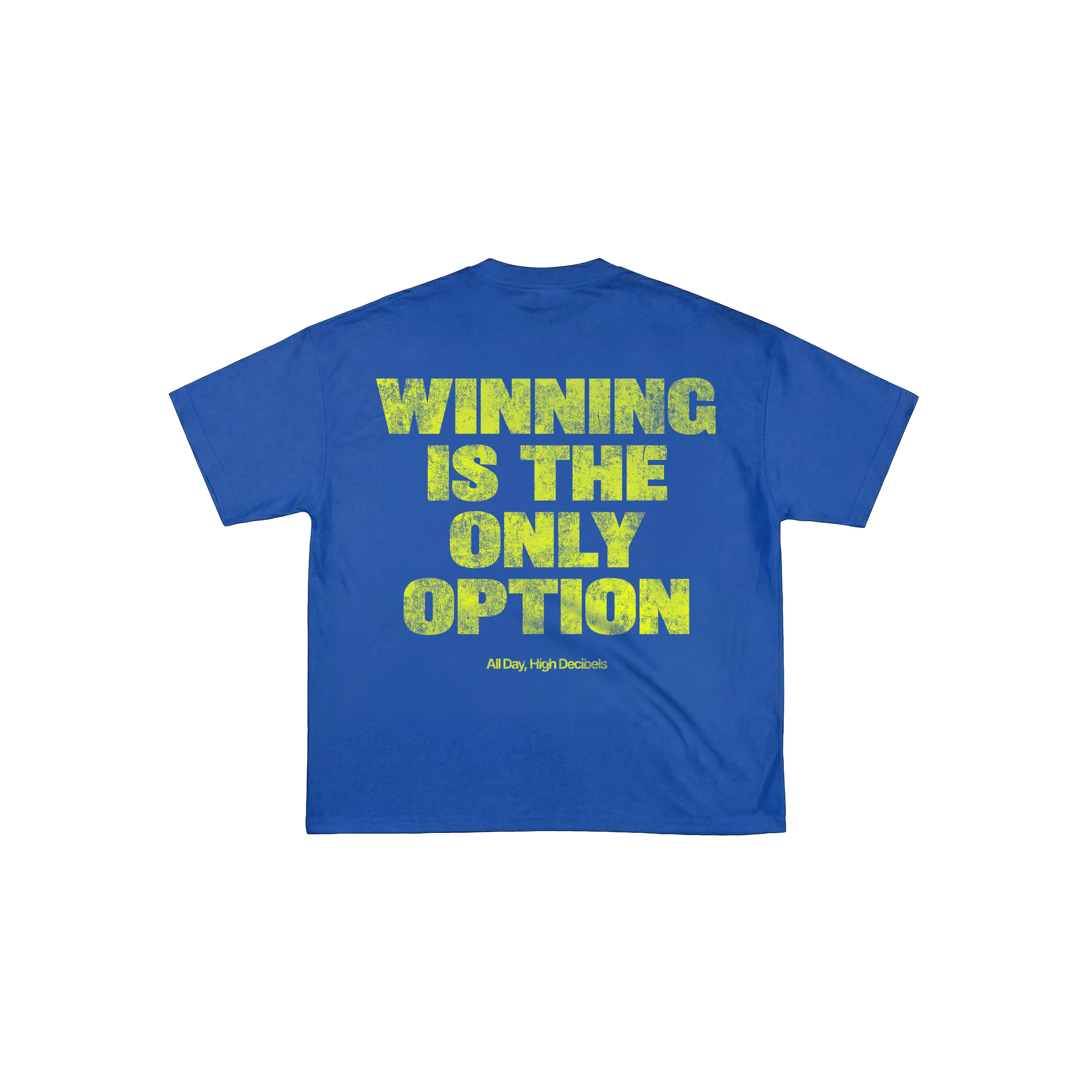 winning is the only option oversized tee