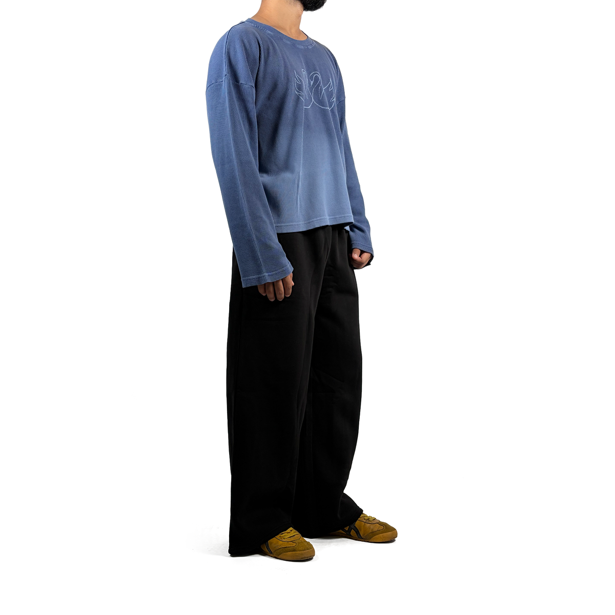 lost my mind waffle knit oversized long sleeve