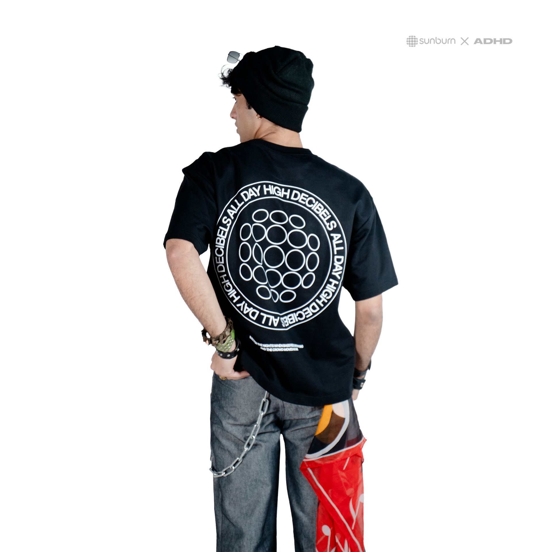 sunburn core logo oversized tee (black)