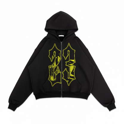 twenty three oversized zip-up hoodie