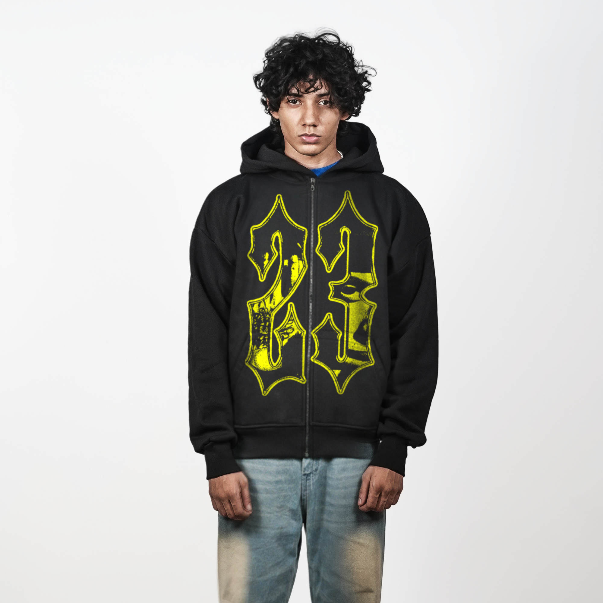 twenty three oversized zip-up hoodie