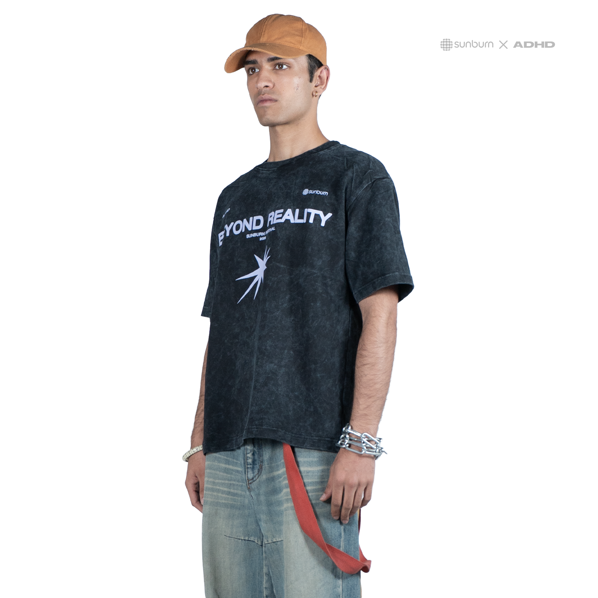 beyond reality acid wash oversized tee
