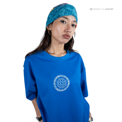 sunburn core logo oversized tee (royal blue)