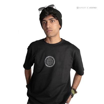 sunburn core logo oversized tee (black)