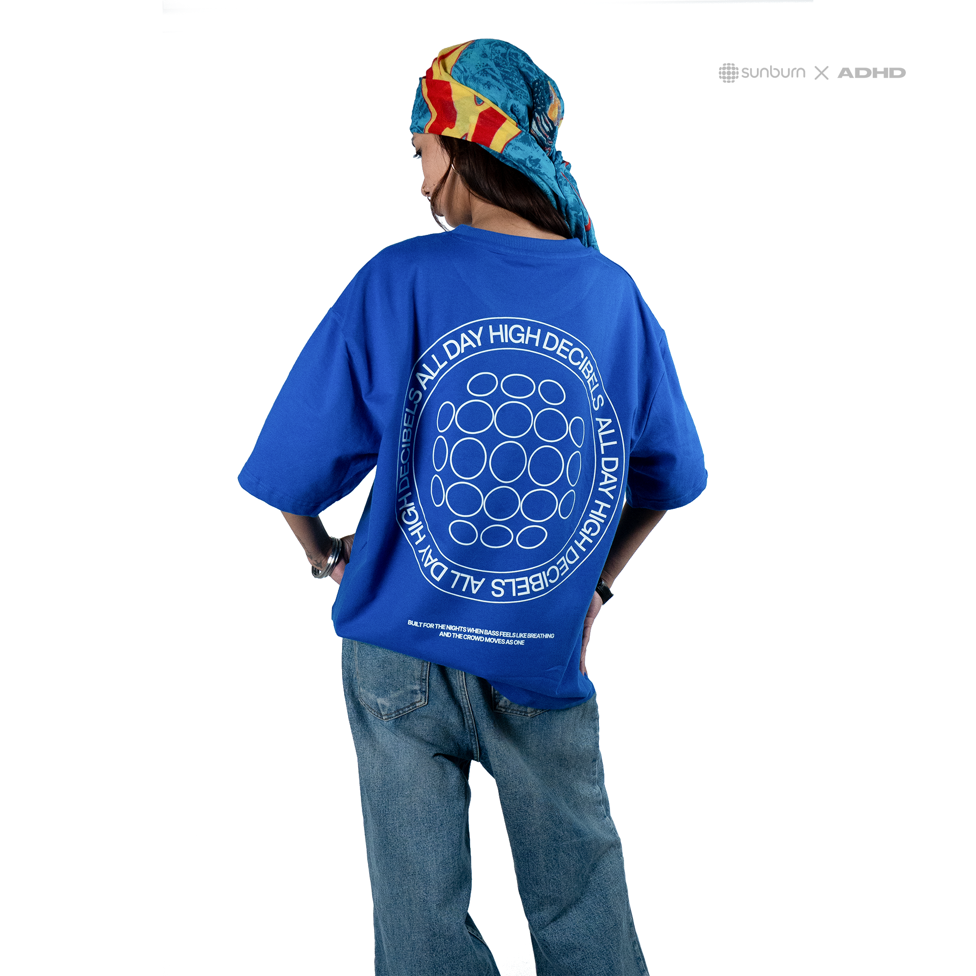 sunburn core logo oversized tee (royal blue)