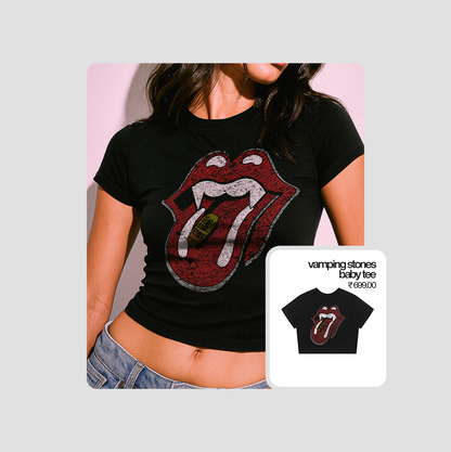 vamping stones baby tee
