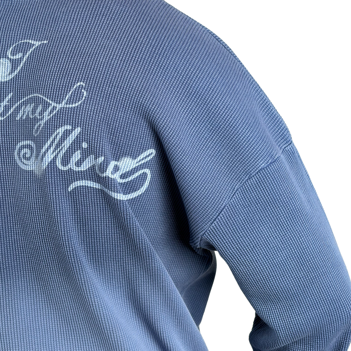 lost my mind waffle knit oversized long sleeve