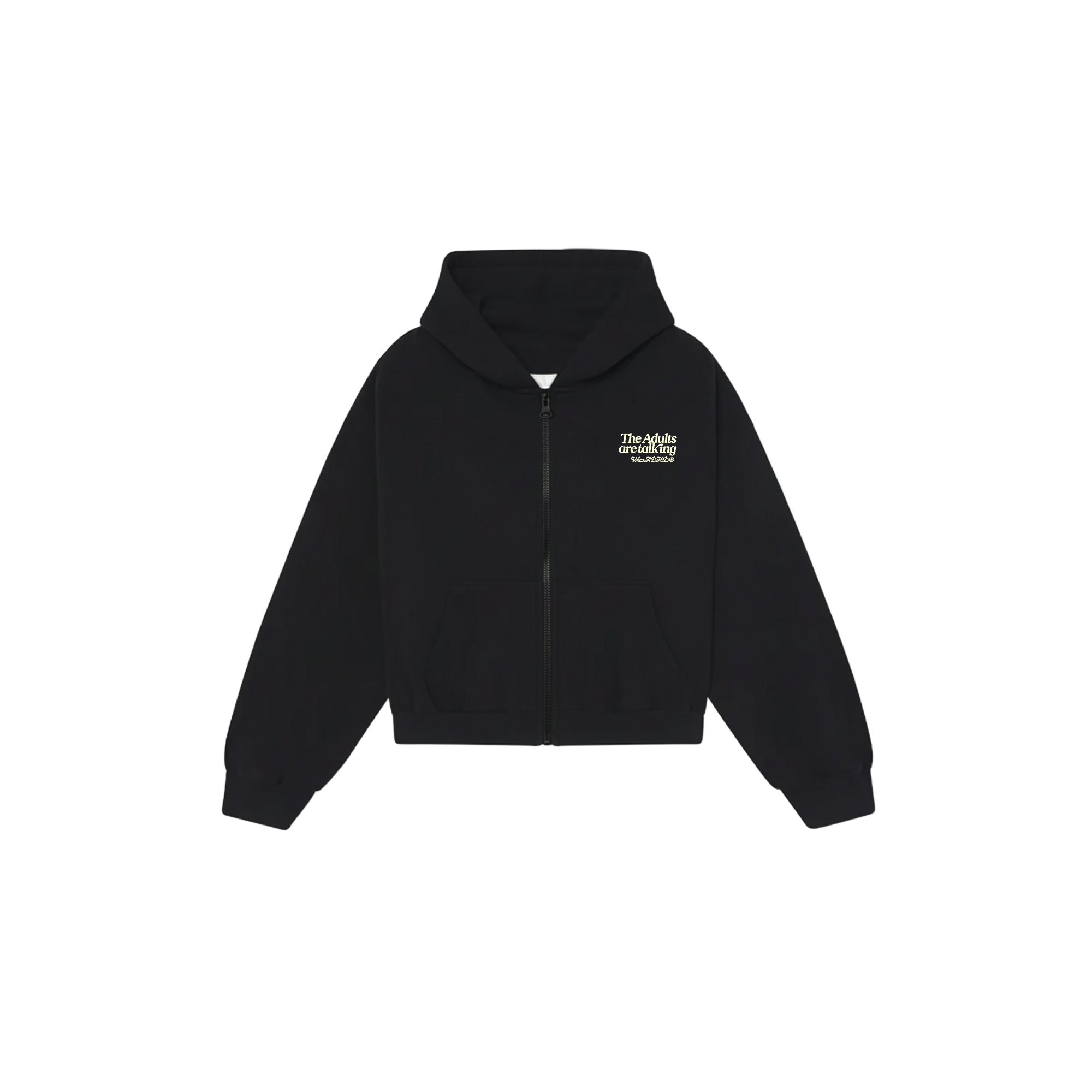 adults are talking oversized zip-up hoodie