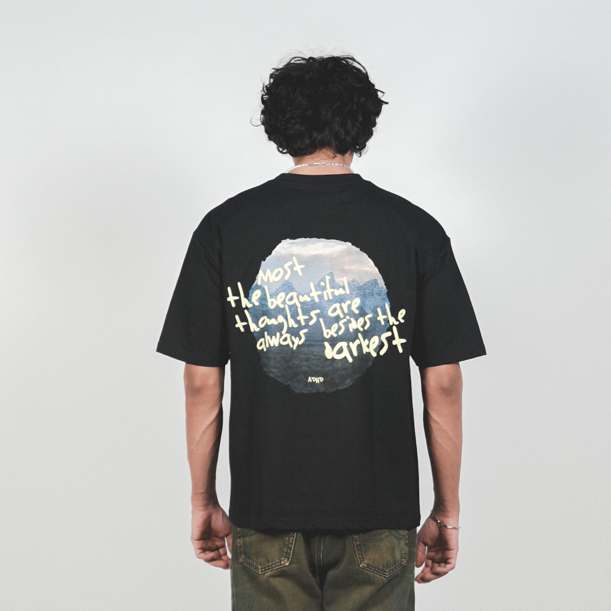 beautiful thoughts oversized t-shirt