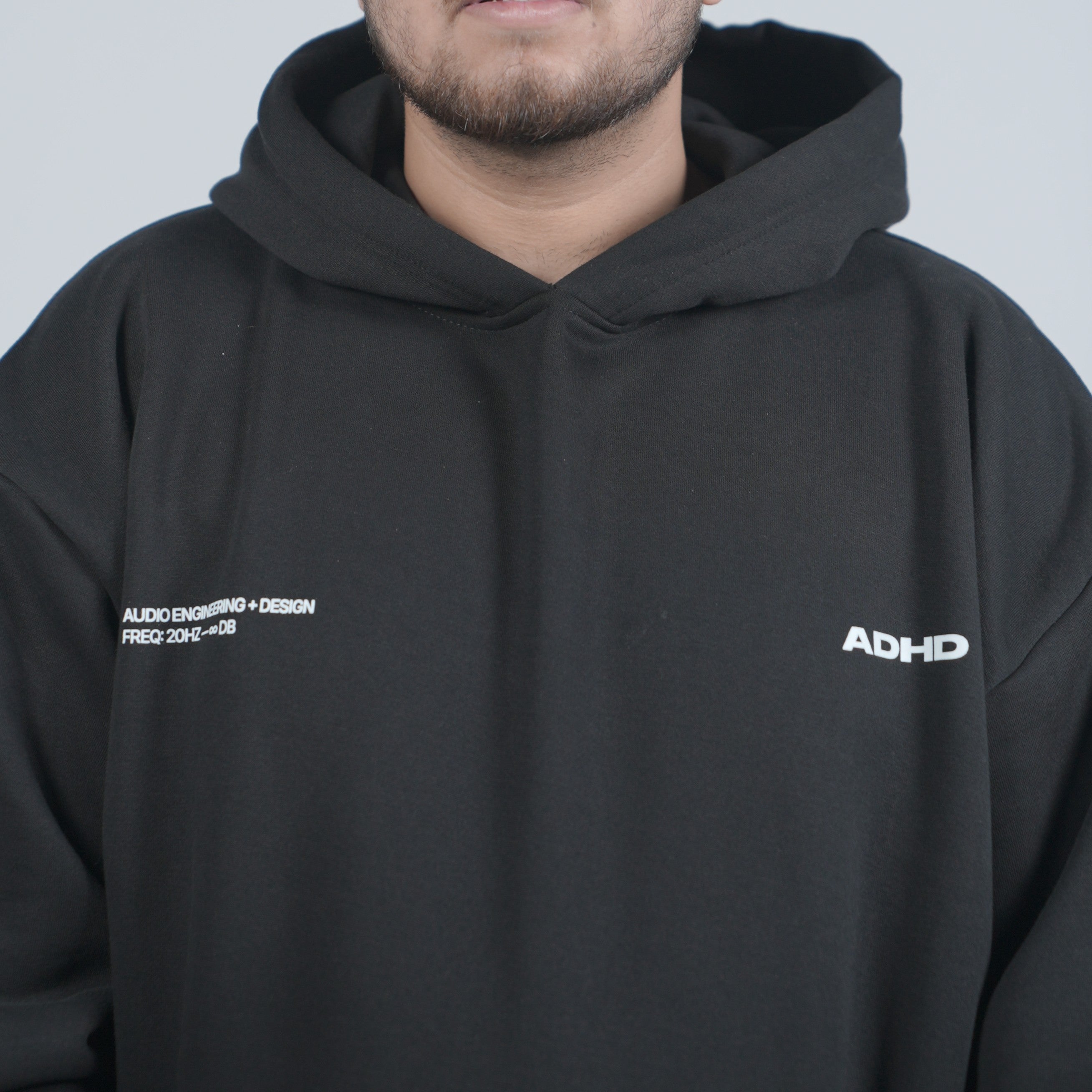 essential oversized hoodie - black