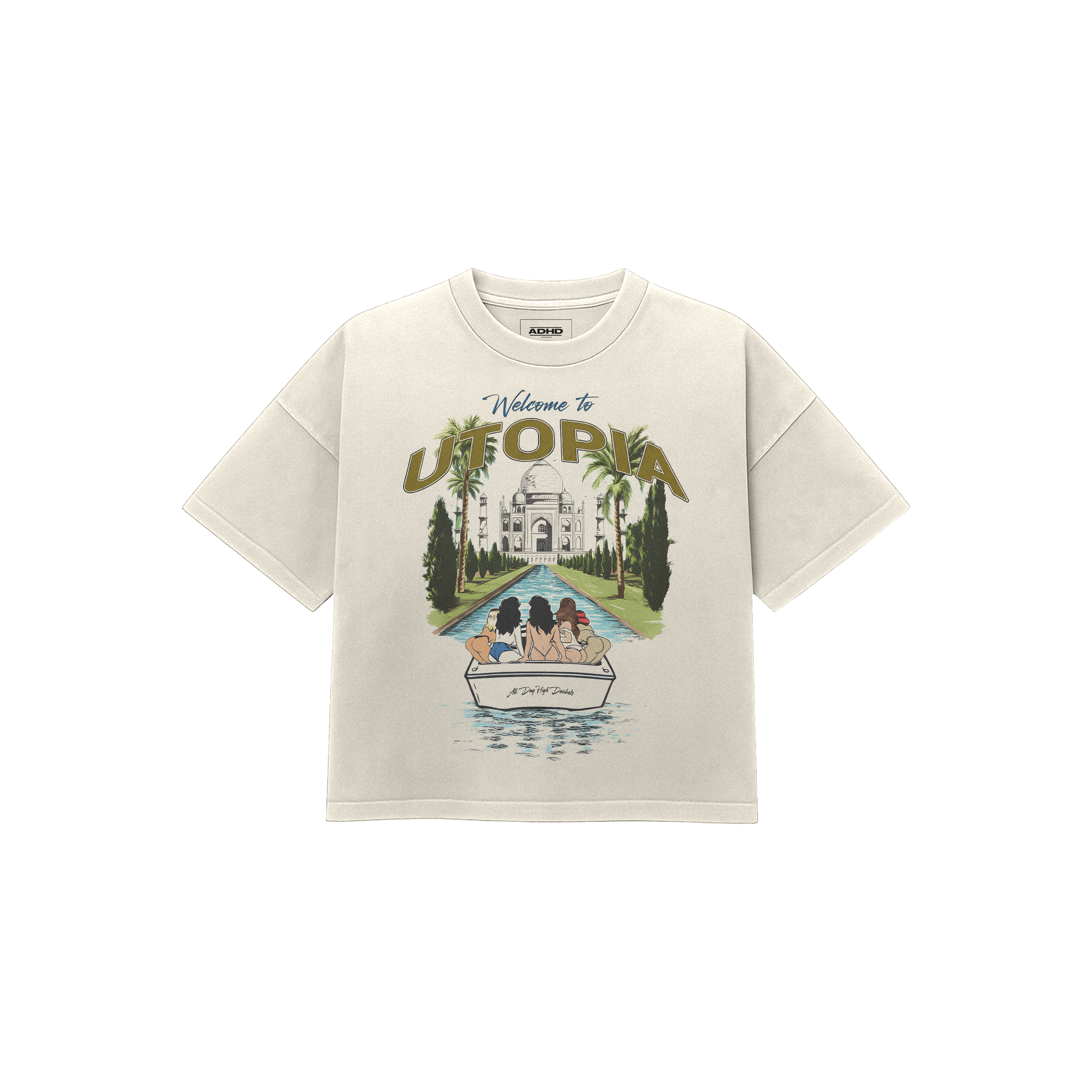 welcome to utopia oversized tee