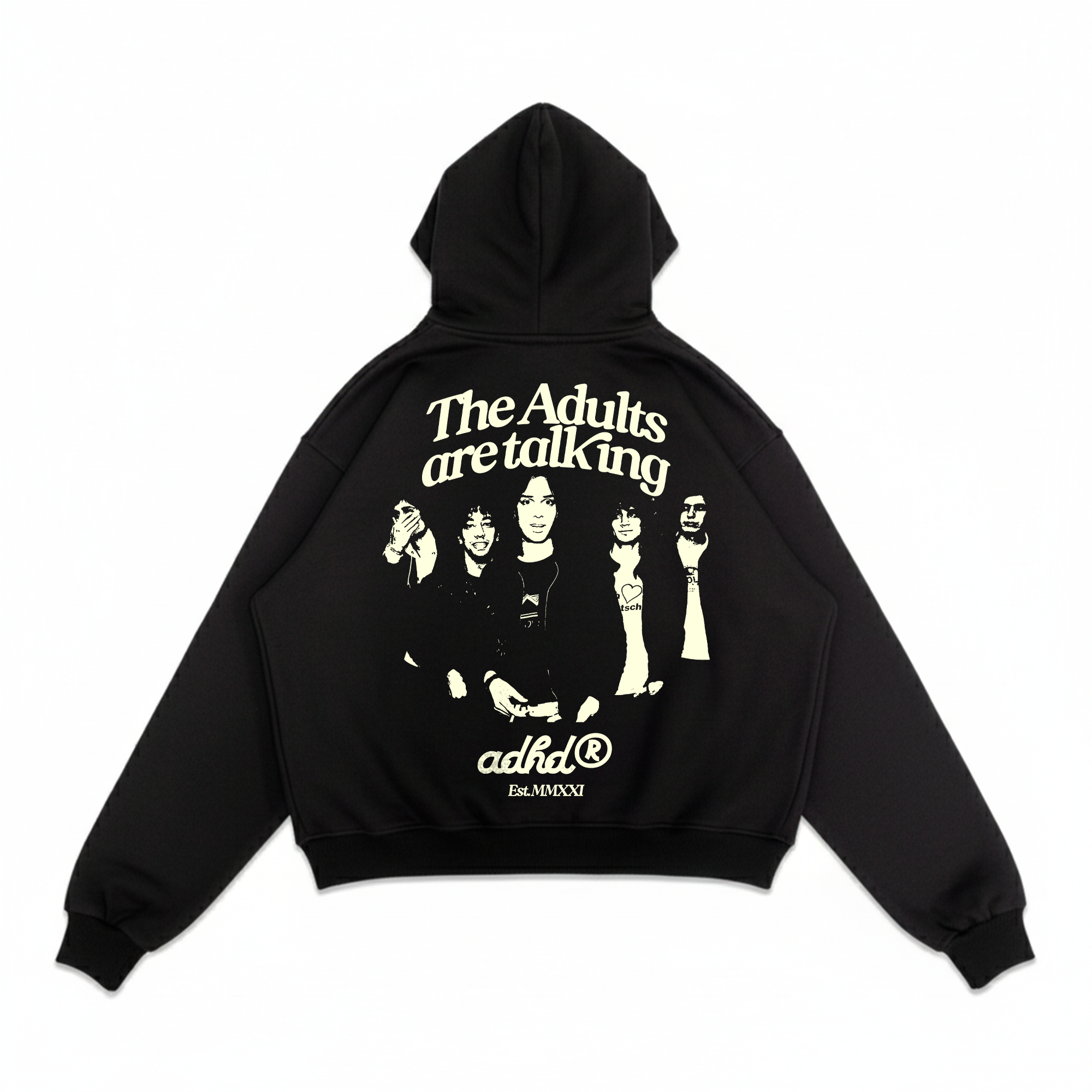 adults are talking oversized zip-up hoodie