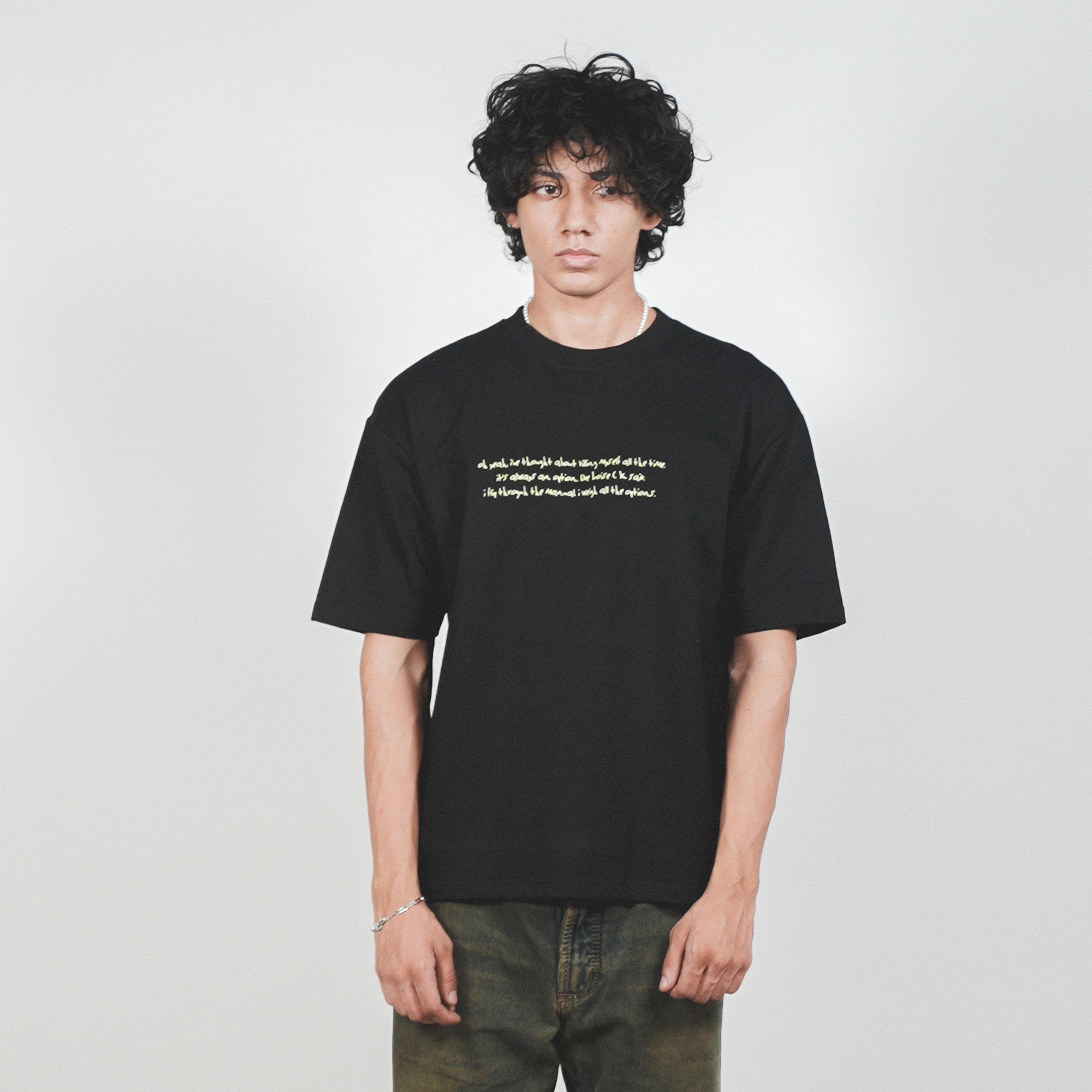 beautiful thoughts oversized t-shirt