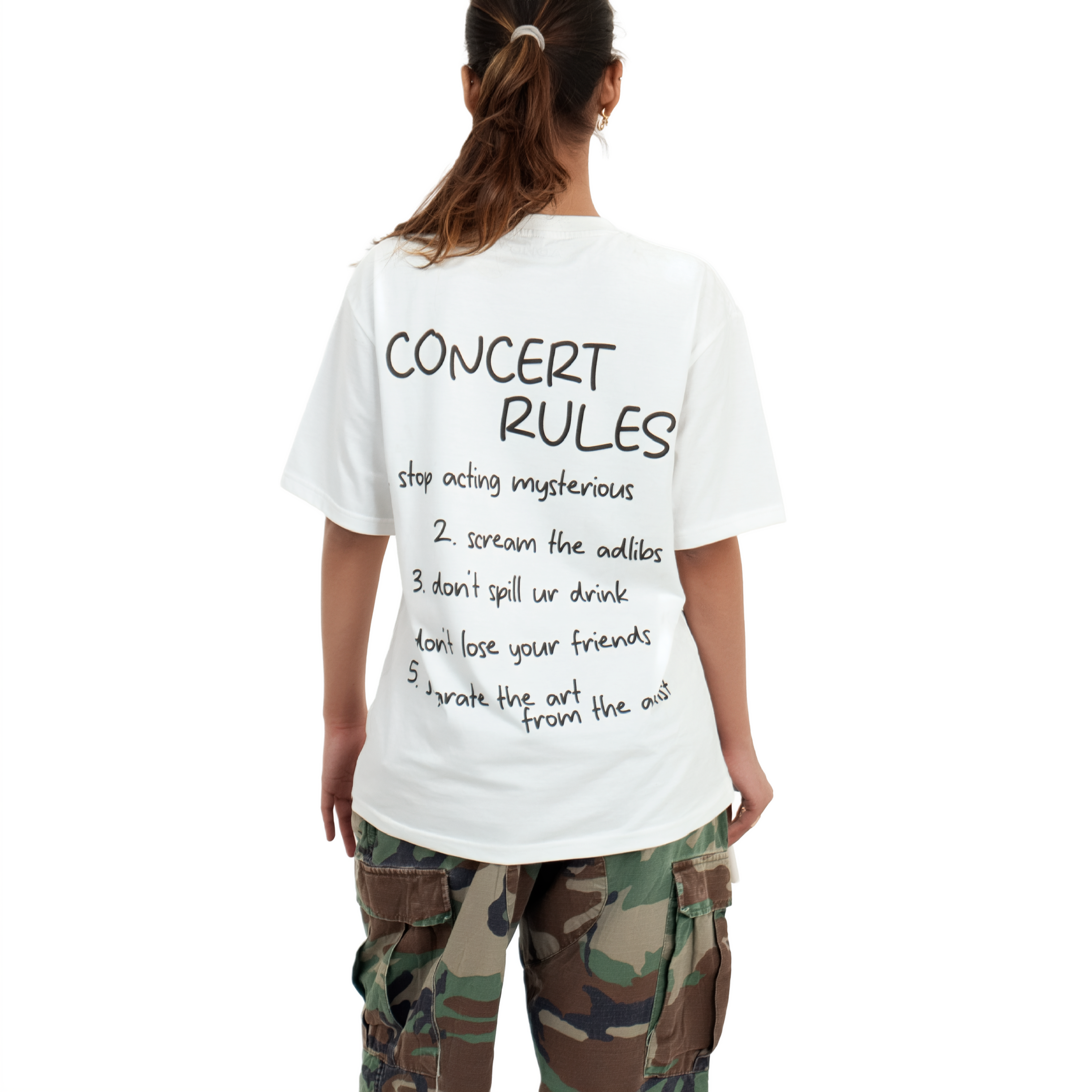 concert rules oversized tee