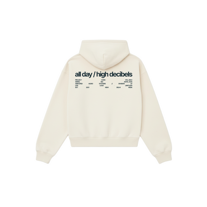 essential oversized hoodie - off white