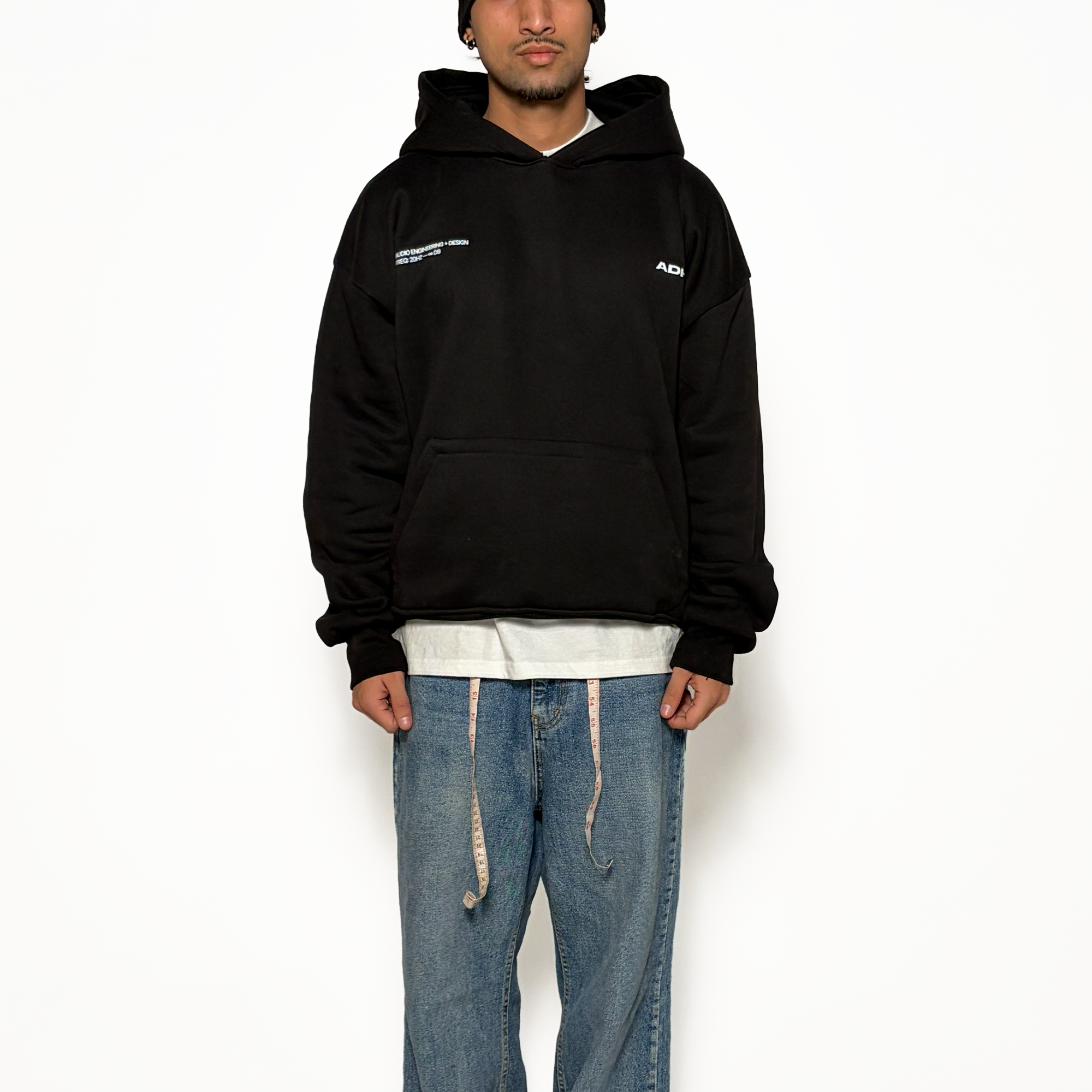 essential oversized hoodie - black