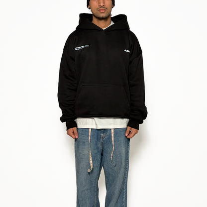 essential oversized hoodie - black