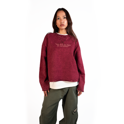 fell in love in oct washed boxy sweatshirt
