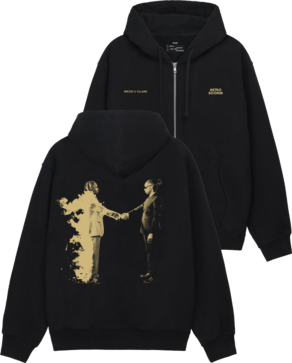 metro boomin heroes & villains heavyweight zip-up hoodie