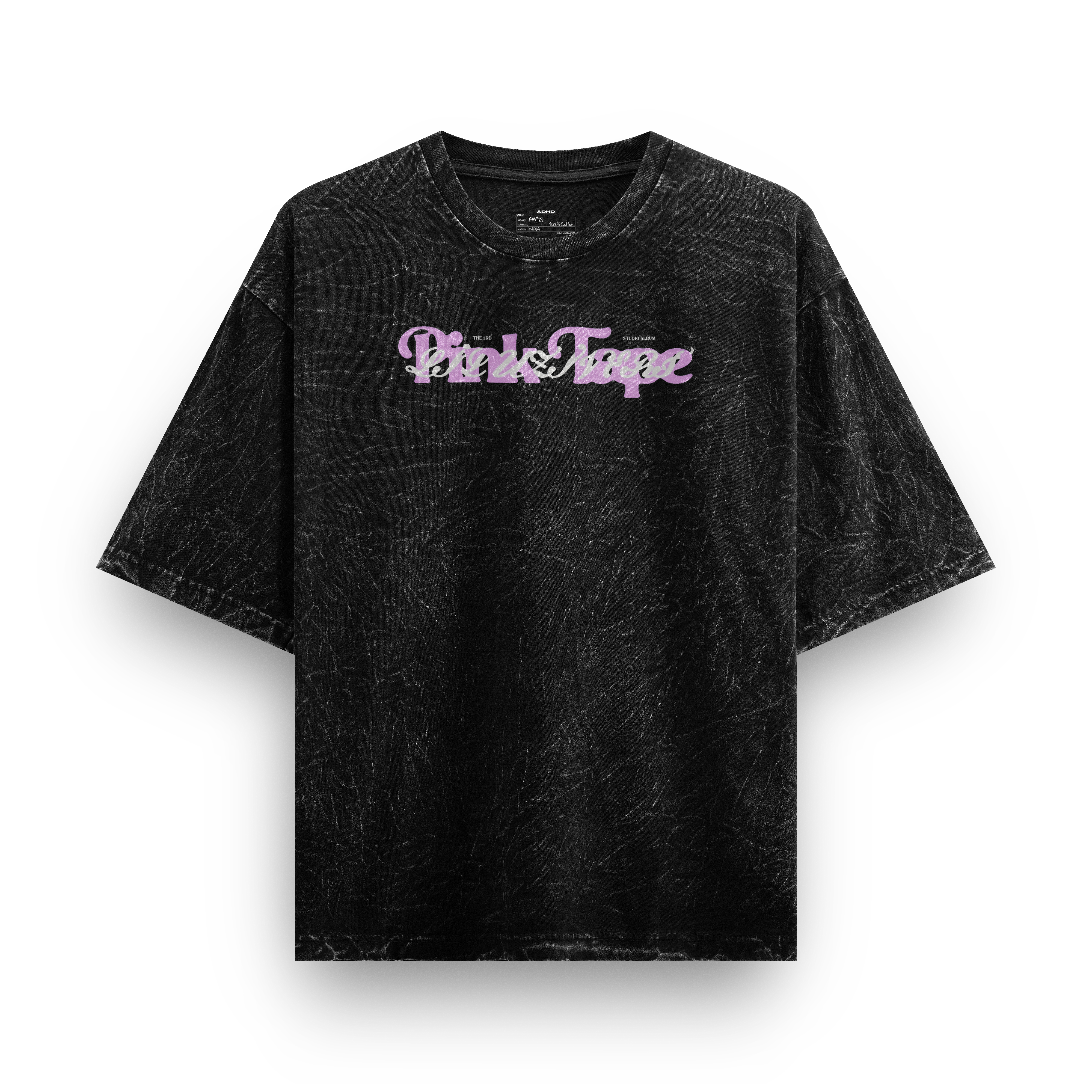 pink tape lil uz vert washed v3 oversized tee