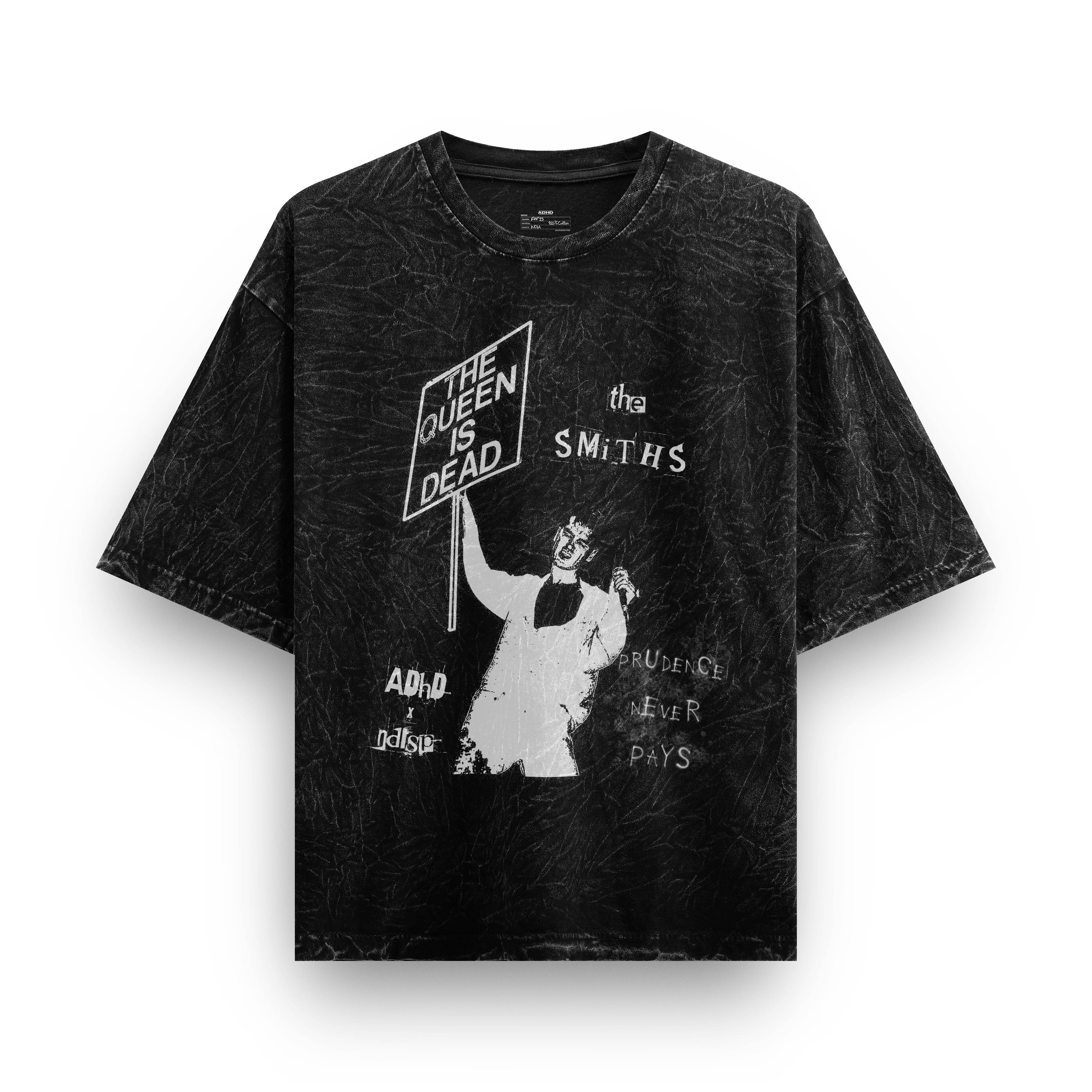 the smiths washed v3 oversized tee