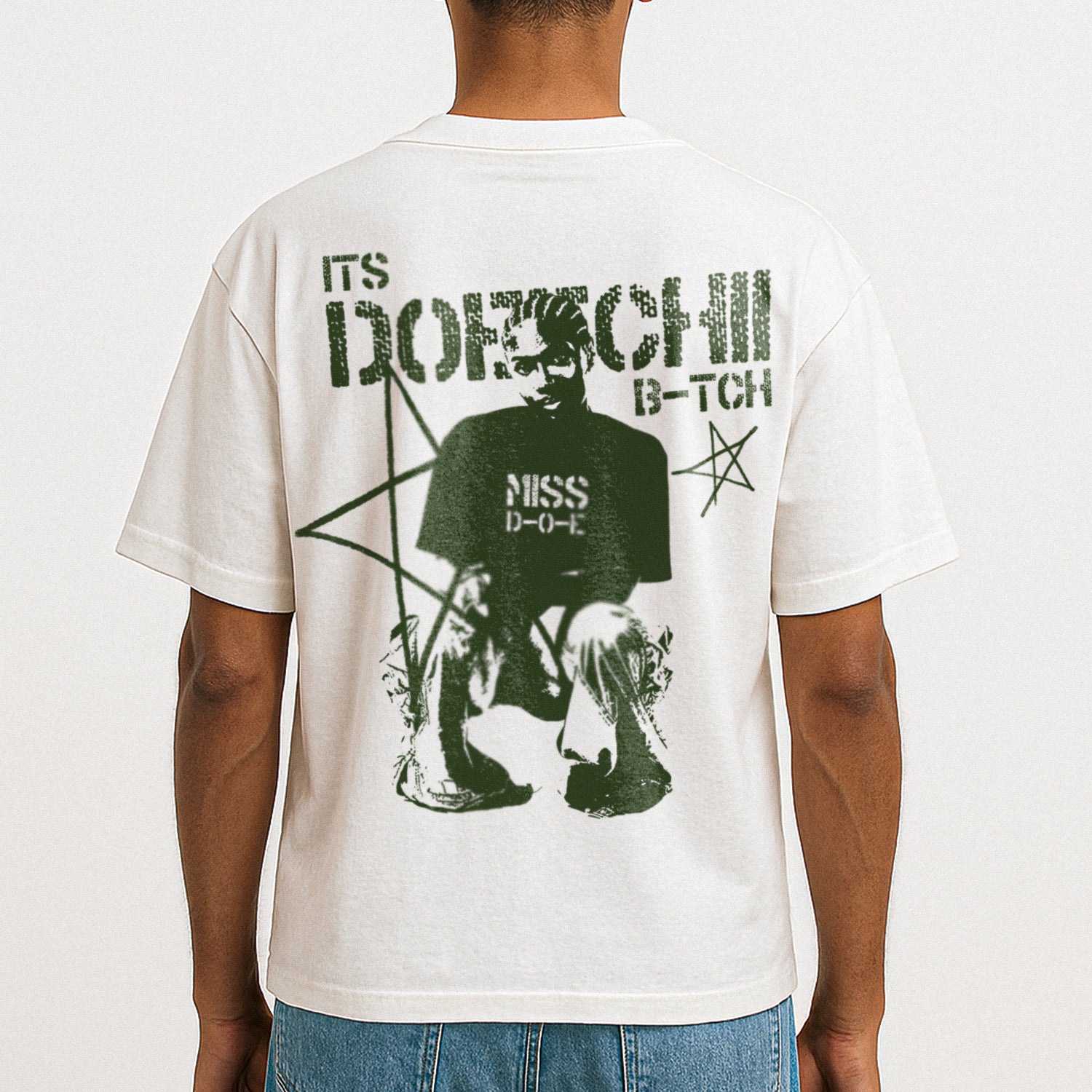miss d-o-e oversized tee