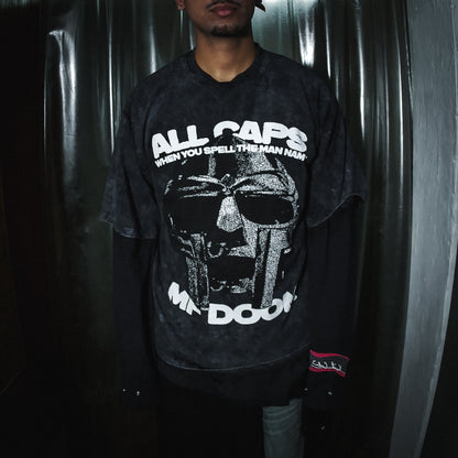 all caps MF DOOM washed v2 tee
