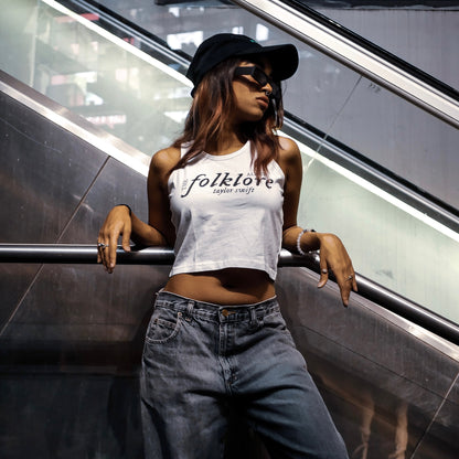folklore taylor swift crop tank