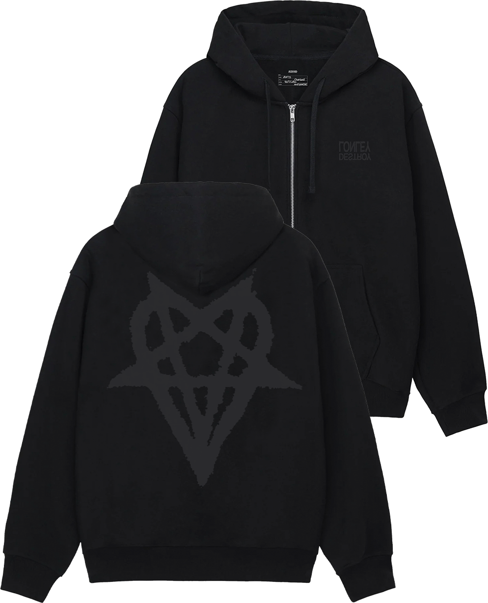 destroy lonely heavyweight zip-up hoodie