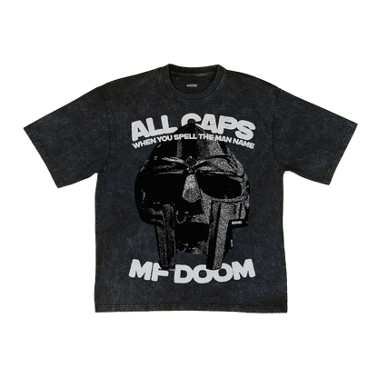 all caps MF DOOM washed v2 tee
