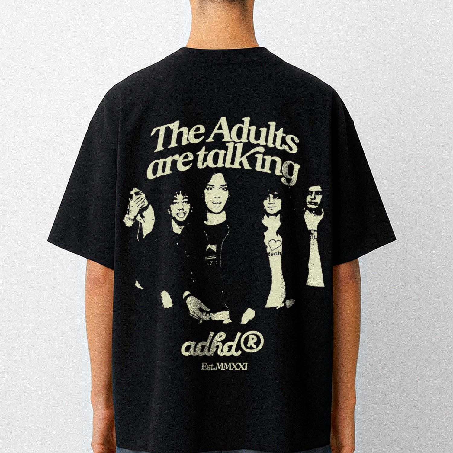 the adults are talking oversized tee