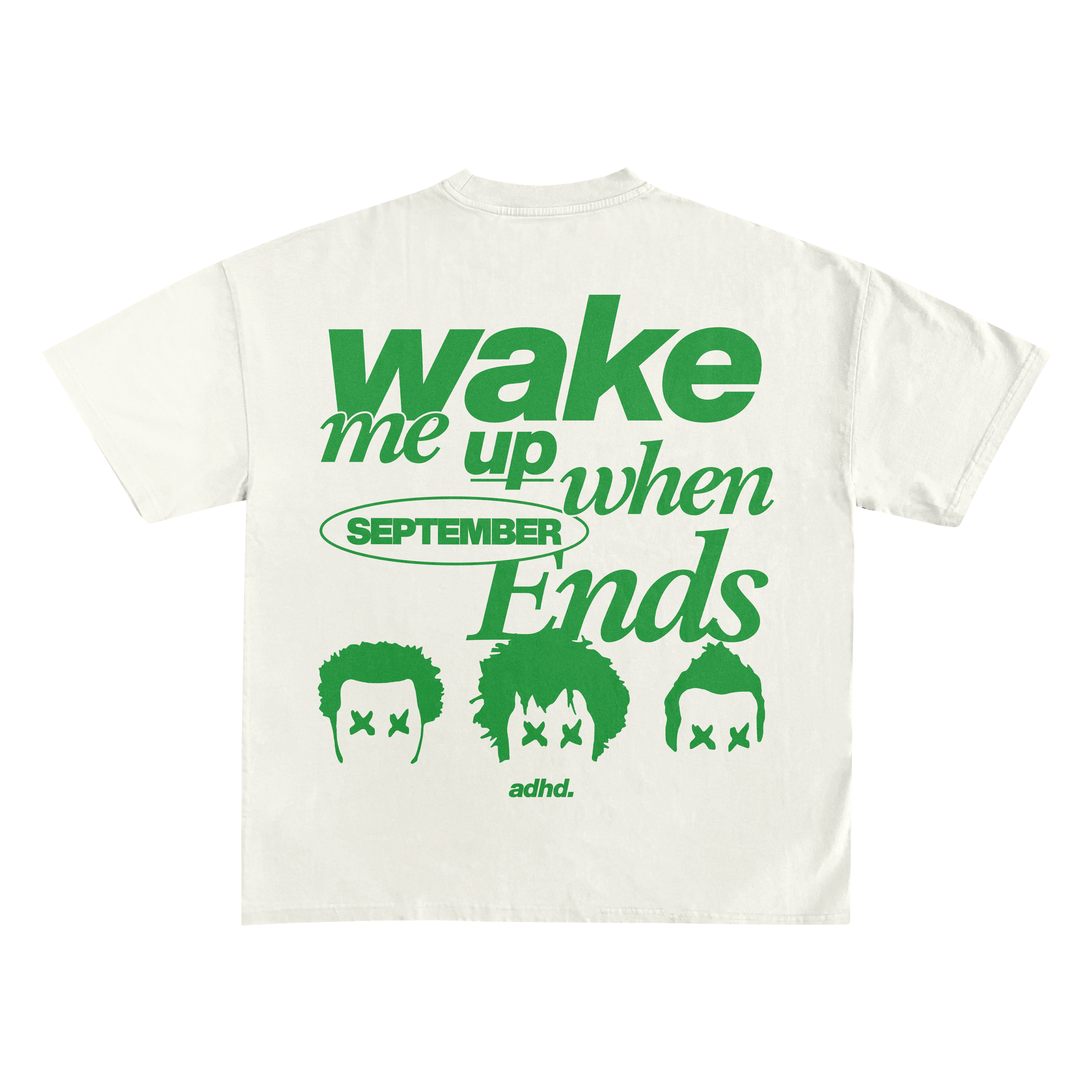 wake me up when september ends heavyweight oversized t-shirt